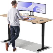Kompiuterio stalas reguliuojamo aukščio Desktronic HomePro, 200 cm x 80 cm, 63 - 128 cm, juoda sp./bamboo sp.