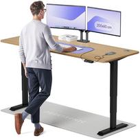 Kompiuterio stalas reguliuojamo aukščio Desktronic HomePro, 200 cm x 80 cm, 63 - 128 cm, ąžuolo sp./juoda sp.