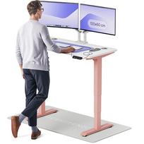Kompiuterio stalas reguliuojamo aukščio Desktronic HomePro, 120 cm x 60 cm, 61 - 127 cm, balta sp./rožinė sp.