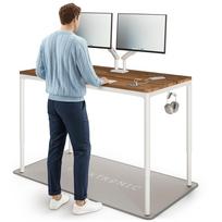 Kompiuterio stalas reguliuojamo aukščio Desktronic HomeMax, 160 cm x 80 cm, 74 - 119 cm, balta sp./riešuto sp.