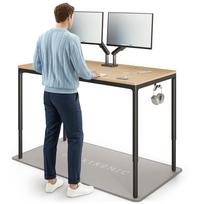 Kompiuterio stalas reguliuojamo aukščio Desktronic HomeMax, 160 cm x 80 cm, 74 - 119 cm, juoda sp./bamboo sp.