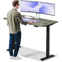 Kompiuterio stalas reguliuojamo aukščio Desktronic HomeOne 3 845, 160 cm x 80 cm, 119 cm, juoda sp./žalia sp.