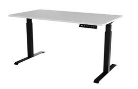 Kompiuterio stalas reguliuojamo aukščio Cama Meble Moon Long, 150 cm x 80 cm, 72 - 120 cm, balta sp./juoda sp.