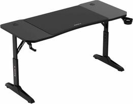 gaming kompiuteris - Kompiuterio stalas reguliuojamo aukščio Huzaro Hero 3.6, 140 cm x 60 cm, 56 - 79 cm, juoda sp. - 1 nuotrauka