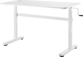Kompiuterio stalas reguliuojamo aukščio Ergo Office ER-401, 140 cm x 60 cm, 70 - 117 cm, balta sp.
