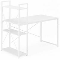 kompiuteriu lentyna - Rašomasis stalas su lentyna ModernHome TH-SD-5, 120 cm x 60 cm, 120 cm, balta sp. - 1 nuotrauka