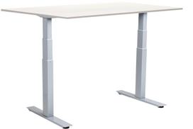Kompiuterio stalas reguliuojamo aukščio Sun-Flex EasyDesk Adapt VI, 120 cm x 80 cm, 62 - 127 cm, aliuminio sp./balta sp.
