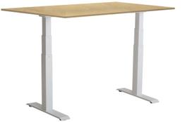 Kompiuterio stalas reguliuojamo aukščio Sun-Flex EasyDesk Adapt VI, 120 cm x 80 cm, 62 - 127 cm, balta sp./beržo sp.