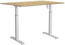 Kompiuterio stalas reguliuojamo aukščio Sun-Flex EasyDesk Adapt I, 140 cm x 80 cm, 70 - 118 cm, balta sp./beržo sp.