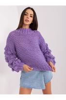 megztiniai - Violetinis megztinis - 6 nuotrauka