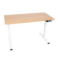 ermitazas stalai - Kompiuterio stalas reguliuojamo aukščio Home4you Ergo 1, 60 cm x 120 cm, 73 - 121 cm, ąžuolo sp./balta sp. - 6 nuotrauka