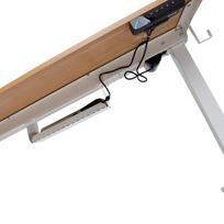 ermitazas stalai - Kompiuterio stalas reguliuojamo aukščio Home4you Ergo 1, 60 cm x 120 cm, 73 - 121 cm, ąžuolo sp./balta sp. - 7 nuotrauka