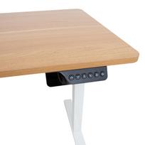 ermitazas stalai - Kompiuterio stalas reguliuojamo aukščio Home4you Ergo 1, 60 cm x 120 cm, 73 - 121 cm, ąžuolo sp./balta sp. - 10 nuotrauka