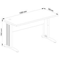 rasomasis stalas 60 - Kompiuterio stalas Akord BM-135, 135 cm x 60 cm, 76 cm, ąžuolo sp. - 3 nuotrauka
