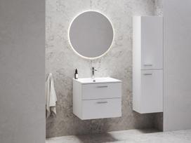 vonios spintele po praustuvu 60 cm - Vonios spintelė Ravak SD Chrome II 60, balta/balta (White/White), chromuotos rankenėlės (Chrome) - 2 nuotrauka