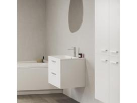 vonios spintele po praustuvu 60 cm - Vonios spintelė Ravak SD Chrome II 60, balta/balta (White/White), chromuotos rankenėlės (Chrome) - 4 nuotrauka