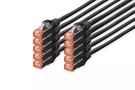 tinklo kabelis 2m - Tinklo kabelis Digitus DK-1644-020-BL-10, juoda, 2 m - 2 nuotrauka