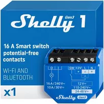 bluetooth controller - Shelly 1 Gen3 Išmanusis jungiklis 1P Mėlyna (Blue) - 4 nuotrauka