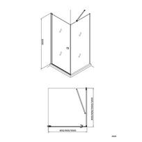 ermitazas duso kabinos - Dušo kabina MESINA Chrome DW, 80x90 cm - 2 nuotrauka