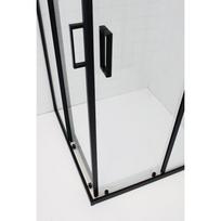 ermitazas duso kabinos - Dušo kabina Espoo, 90x90 cm, juoda (Black) - 4 nuotrauka