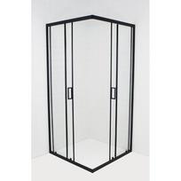 ermitazas duso kabinos - Dušo kabina Espoo, 90x90 cm, juoda (Black) - 5 nuotrauka