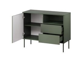 komoda 100 - Komoda Cama Meble 1D2S TRESSE 100x40x75, matinė žalia (matte green) - 4 nuotrauka