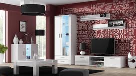 komoda 120 - Cama Meble Soho S7 120 Chest Of Drawers White/White Gloss - 2 nuotrauka