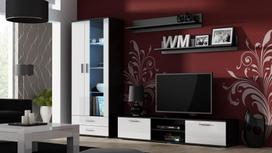 lentyna 19 - Sieninė lentyna Cama Meble Soho, juoda, 125 cm x 20 cm x 19 cm - 2 nuotrauka
