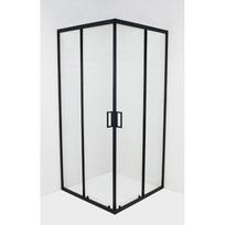 ermitazas duso kabinos - Dušo kabina City ESPOO 80x100, juodas (Black) - 1 nuotrauka