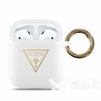 Guess GUACA2LSTLWH white Silicone Triangle Logo