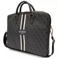 15 coliu nesiojamas kompiuteris - Guess PU 4G Printed Stripes Computer Bag 15/ 16" Black - 2 nuotrauka