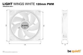 120mm light wings - Be Quiet! Light Wings 120mm PWM White, 3 vnt. - 2 nuotrauka