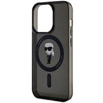 telefono deklas karl lagerfeld - Karl Lagerfeld "KLHMP15XHFCKNOK Hardcase IML Ikonik MagSafe iPhone 15 Pro Max" Black - 4 nuotrauka