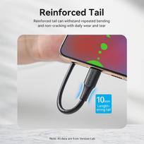 usb type c laidas - CABLE USB-C TO USB2.0/0.25M BLACK CTHBC VENTION - 8 nuotrauka