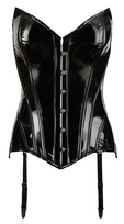 moto apranga - Black Level Vinyl Corsage 2XL Seksuali lateksinė apranga - 2 nuotrauka