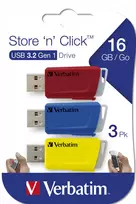 usb atmintukai 32gb - Atmintukas Verbatim Store 'n' Click 2 Dalys Mėlyna Spalvotas 32GB - 4 nuotrauka
