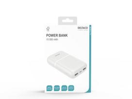 power bank 10000 mah - Deltaco PB-C1005, 10000mAh, balta - 2 nuotrauka