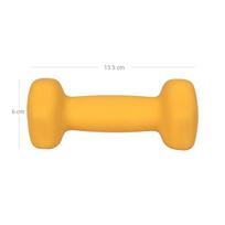hanteliai 2 kg - Hanteliai 2 x 1 kg geltoni - 2 nuotrauka