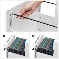 spintos spinteles baltos - Vasagle Rakinama spintelė LCD22WV1, balta (White) - 4 nuotrauka
