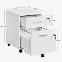 spintos spinteles baltos - Vasagle Rakinama spintelė LCD22WV1, balta (White) - 6 nuotrauka