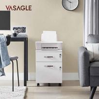 spintos spinteles baltos - Vasagle Rakinama spintelė LCD22WV1, balta (White) - 9 nuotrauka