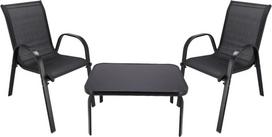 isskleidziamas lauko stalas - Lauko baldų komplektas Extralink Black Forest L-0358, juodas (Black), dvi kėdės + gultai + išskleidžiamas stalas - 7 nuotrauka