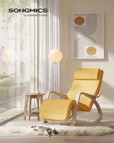supamas fotelis - Supamasis krėslas Songmics LYY10M, geltonas (Yellow), 121.5 cm x 67 cm x 84 cm - 7 nuotrauka