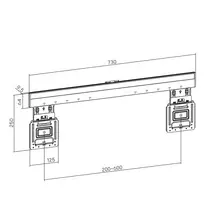 75 tv - Maclean MC-481 Itin plokščias sieninis laikiklis televizoriui, 37-80", maks. 75 kg, VESA 600x400 - 2 nuotrauka