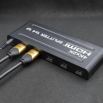 hdmi splitter - Qoltec 51798 Aktyvus HDMI skirstytuvas 4 x HDMI 4K x 2K ,  3,4 Gb/s (Juodas) - 5 nuotrauka