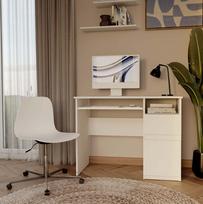 rasomasis stalas top e - Rašomasis stalas su spintele Porto Right, 98.5 cm x 51 cm, 75.5 cm, balta sp. - 6 nuotrauka