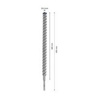 graztas betonui sds plus 25 mm - SDS-plus-7X grąžtas Bosch 25x400x450mm, 1 vnt. - 6 nuotrauka