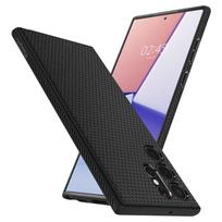 s22 ultra deklai - Spigen "Liquid Air Case Galaxy S22 Ultra" Matte black - 12 nuotrauka