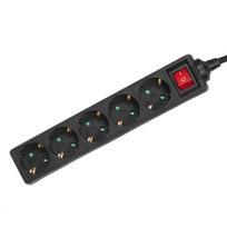 prailgintuvas 1 m - Maclean MCE226G 5 lizdų prailgintuvas su jungikliu Juodas (Black) - 3 nuotrauka