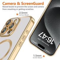 deklas telefonui 16 pro - Tech-Protect "MagFlex Magsafe Case iPhone 16 Pro" Shiny Gold - 4 nuotrauka